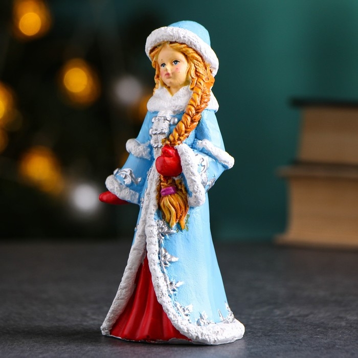 Новогодняя фигура  Новогодняя фигура "Снегурочка в красных варежках" 7х5х14см