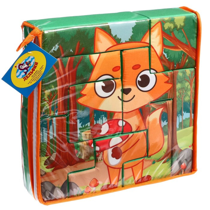 Мягкий развивающий пазл «Лисичка», 9 элементов Мягкий развивающий пазл «Лисичка», 9 элементов