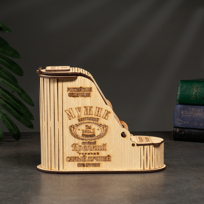 Шкатулка- берц "Брату", бирка-пуля с пожеланиями, 16 х 13,5 х 8 см