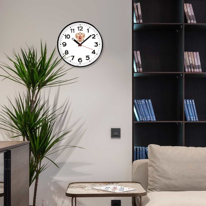 Часы настенные, интерьерные Часы настенные, интерьерные "Герб", d-30.5 см, бесшумные