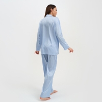Пижама женская (рубашка и брюки) KAFTAN "Треугольники" цвет голубой, размер 40-42