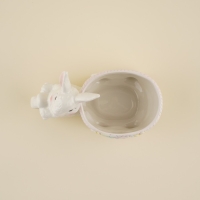 Конфетница керамическая SL Home «Лесные кролики», 21,5×10,5×15,5 см, цвет белый