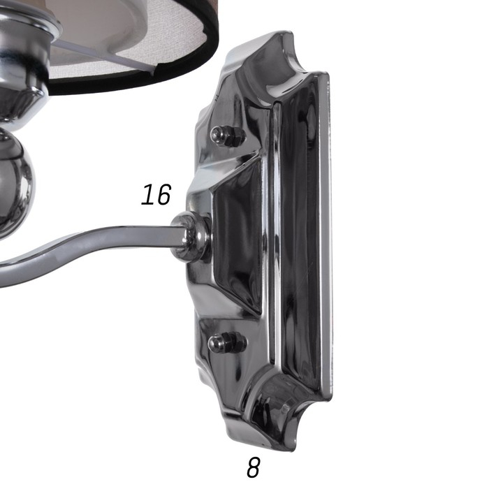 Бра 2578/1 E27 40 вт хром 20х34 см