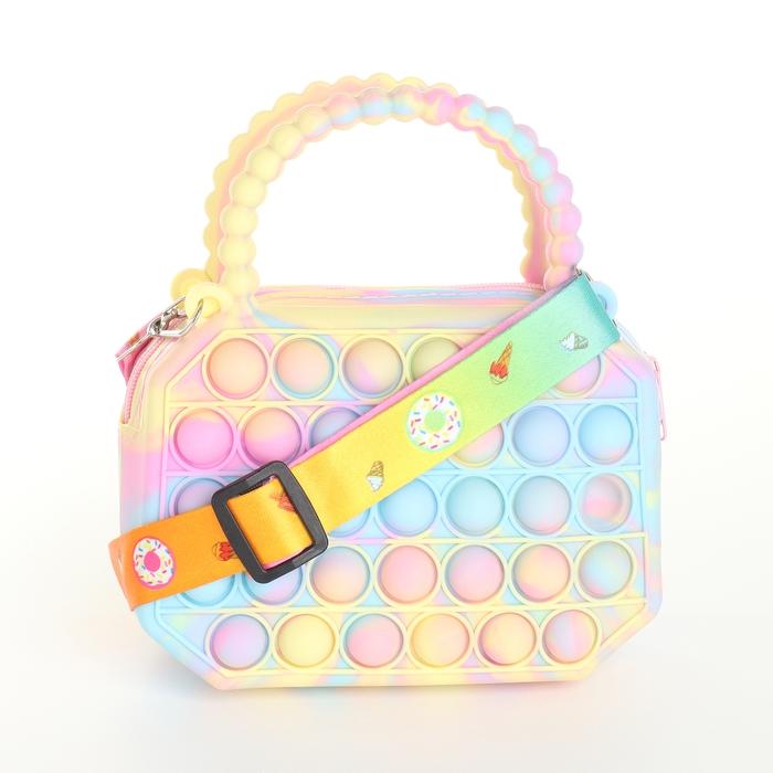 Сумка детская для девочки на молнии «Выбражулька», pop it, цвет разноцветный