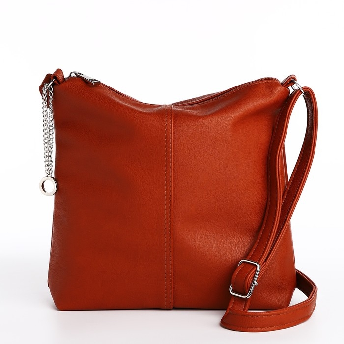 Сумка-мешок на молнии, цвет рыжий Сумка-мешок на молнии, цвет рыжий