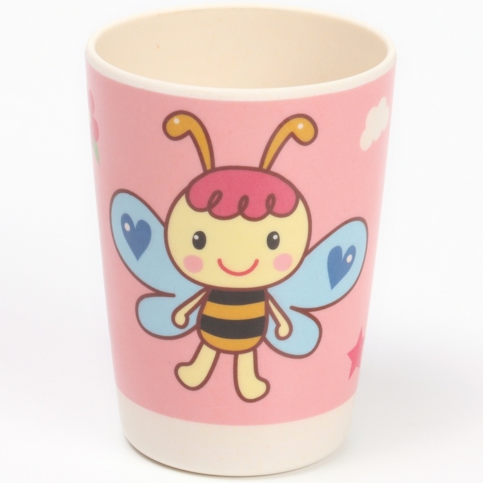 Набор бамбуковой посуды «Бабочка», 5 предметов: тарелка, миска, стакан, вилка, ложка Набор бамбуковой посуды «Бабочка», 5 предметов: тарелка, миска, стакан, вилка, ложка