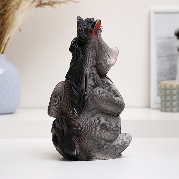 Копилка Копилка "Лошадь" серая, 13х13х23см