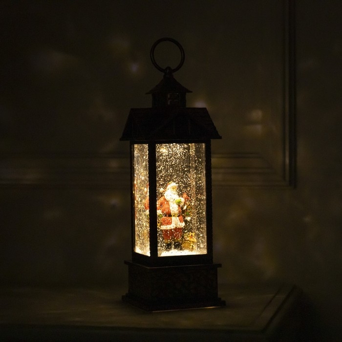 Светодиодная фигура «Фонарь с Дедом Морозом» 10 × 30 × 10 см, пластик, батарейки ААх3 (не в комплекте), USB, свечение тёплое белое Светодиодная фигура «Фонарь с Дедом Морозом» 10 × 30 × 10 см, пластик, батарейки ААх3 (не в комплекте), USB, свечение тёплое белое