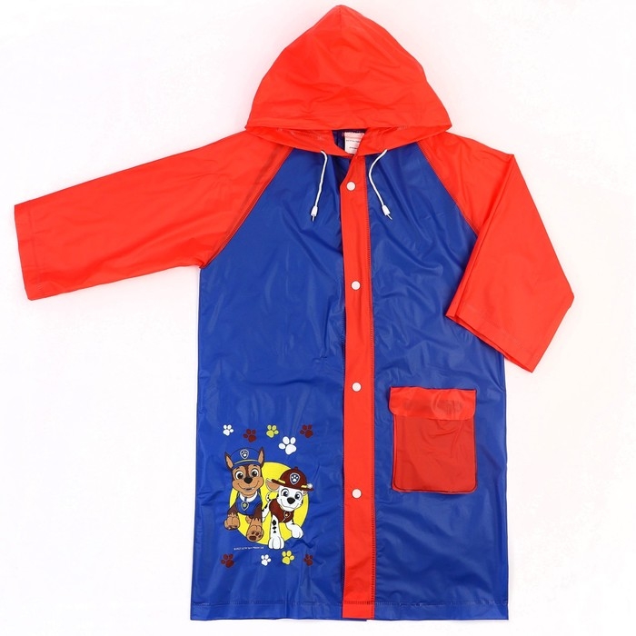 Дождевик детский, размер S, 92-98 см, Щенячий патруль Дождевик детский, размер S, 92-98 см, Щенячий патруль