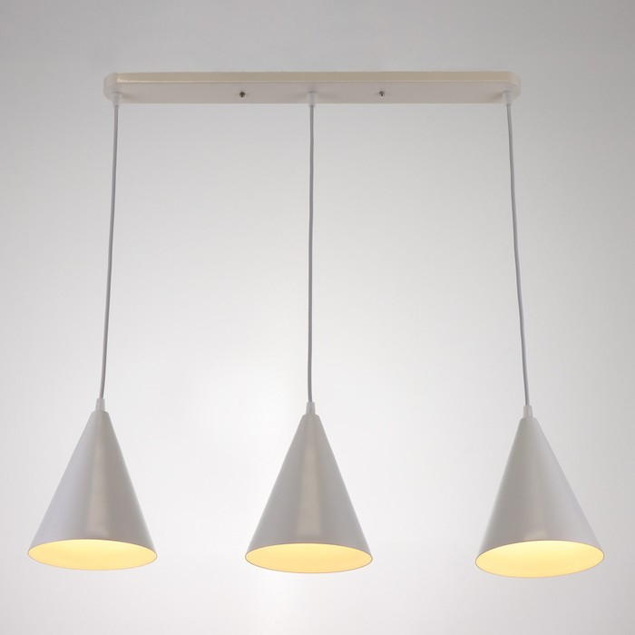 Светильник BayerLux Подвес Светильник BayerLux Подвес "Конус" 3хЕ14 40Вт белый d=16, h=20+60 см