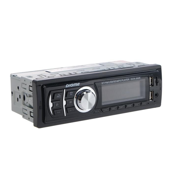 Автомагнитола Digma DCR-350R 1DIN, 4 x 45 Вт, Bluetooth, 2xUSB, SD, AUX