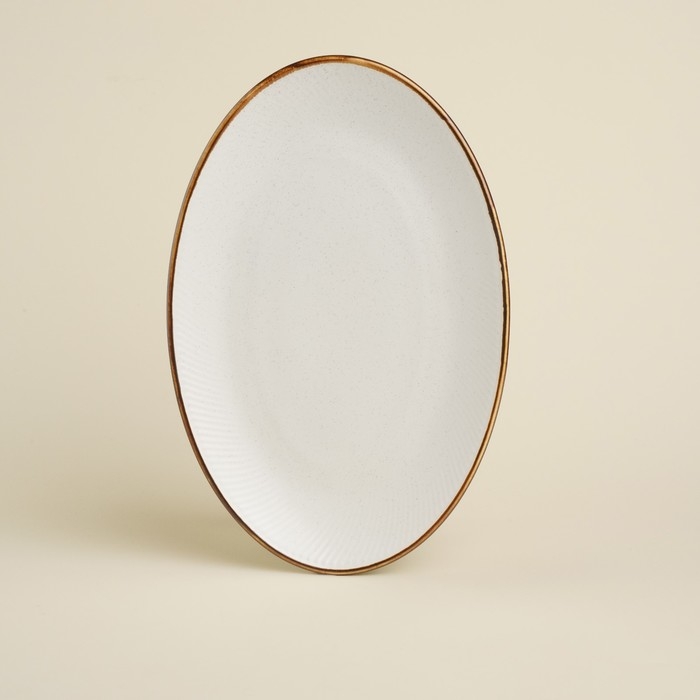 Блюдо фарфоровое SL Home «Волна в камне», 30,5×20 см, цвет белый Блюдо фарфоровое SL Home «Волна в камне», 30,5×20 см, цвет белый