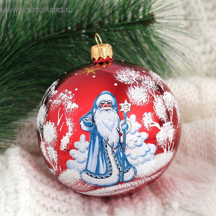 Шар Шар "Дед Мороз" d-9,5 см, микс