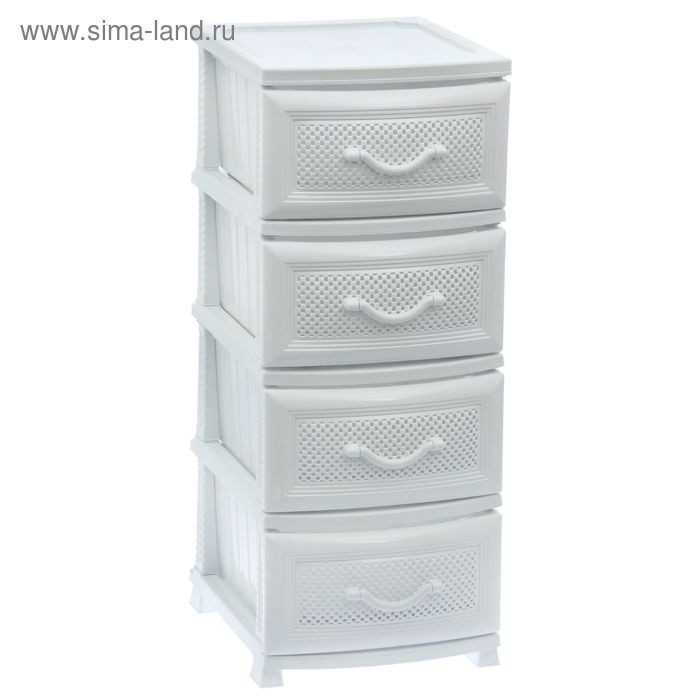 Комод 4-х секционный «Дельфин», белый Комод 4-х секционный «Дельфин», белый