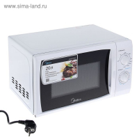 Микроволновая печь Midea MG 820 CFB-W, 20л, 800Вт, гриль, механическое управление