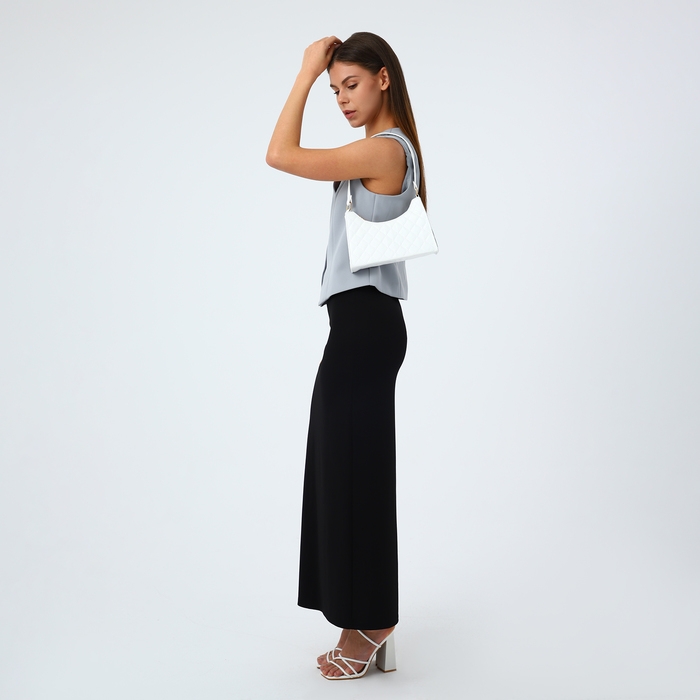 Сумка-багет на молнии, цвет белый Сумка-багет на молнии, цвет белый