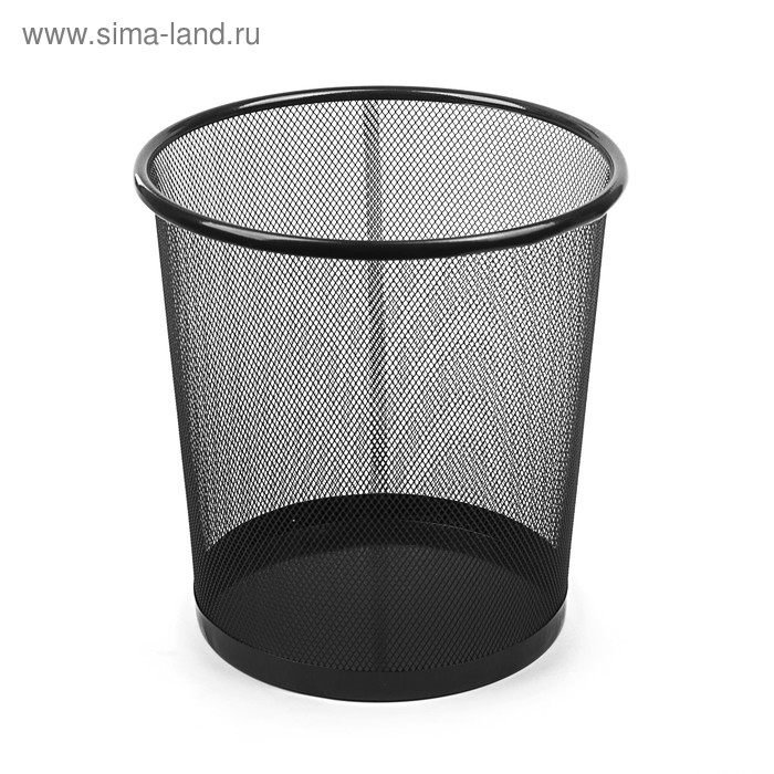 Корзина для бумаг, 15 литров, металлическая сетка, чёрная Корзина для бумаг, 15 литров, металлическая сетка, чёрная