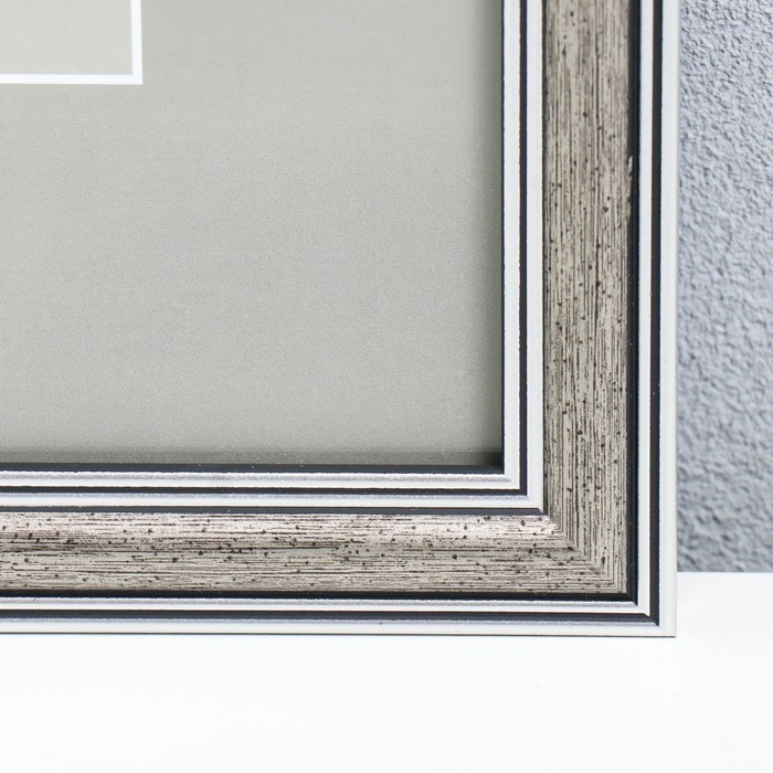 Фоторамка пластик 30х40 см, серебро Фоторамка пластик 30х40 см, серебро