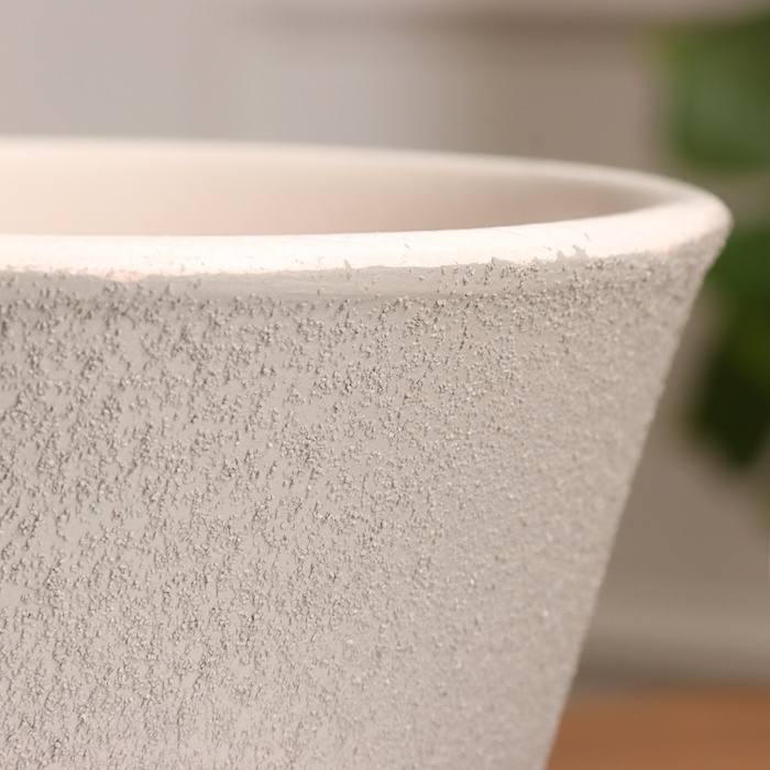 Горшок цветочный Горшок цветочный "Тренто" серый рельеф 1,4 л