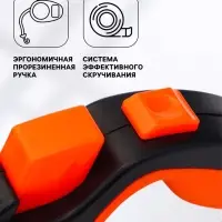 Рулетка &laquo;Пижон&raquo;, 8 м, до 40 кг, трос, светоотражающая, прорезиненная ручка, оранжевая