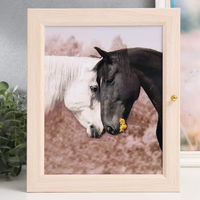 Ключница Ключница "Лошади" молочный дуб 24х29 см