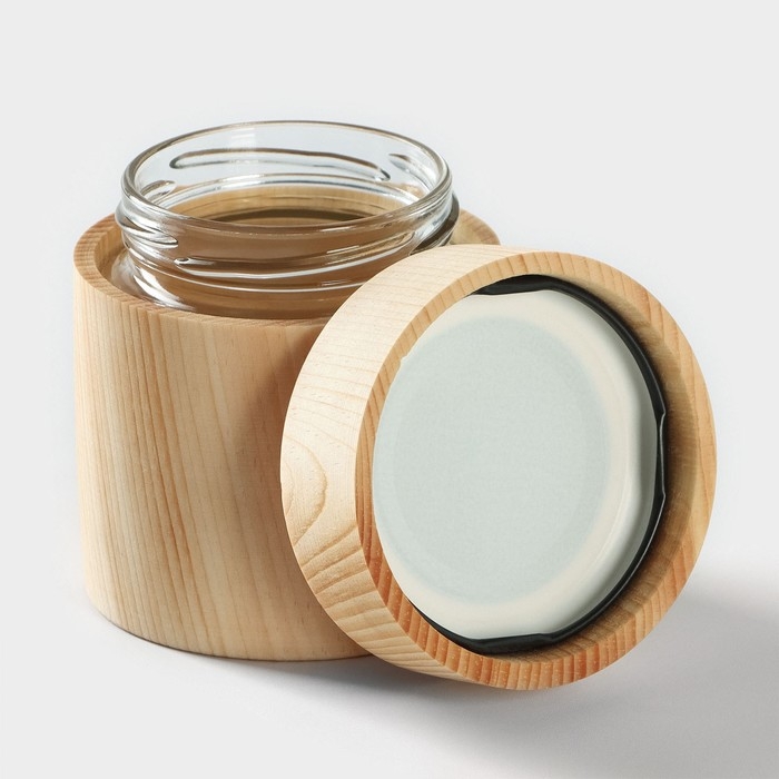 Банка - контейнер для сыпучих и жидкостей Magistro, герметичная, с крышкой, цельный кедр, 100 мл Банка - контейнер для сыпучих и жидкостей Magistro, герметичная, с крышкой, цельный кедр, 100 мл