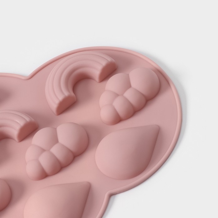 Форма для шоколада Доляна «Погода», силикон, 22,5×14,5×1,5 см, 11 ячеек, цвет МИКС Форма для шоколада Доляна «Погода», силикон, 22,5×14,5×1,5 см, 11 ячеек, цвет МИКС