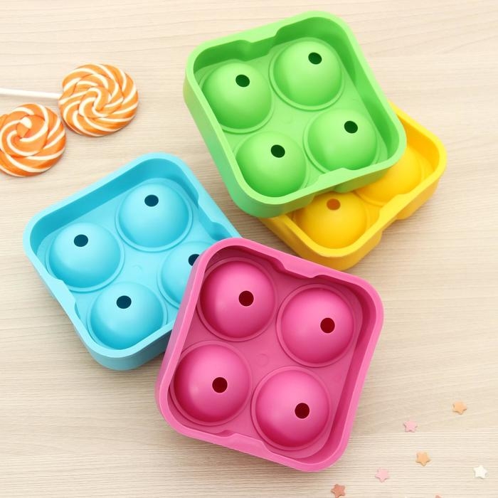 Форма для льда Доляна, 12×5 см, 4 ячейки, цвет МИКС Форма для льда Доляна, 12×5 см, 4 ячейки, цвет МИКС