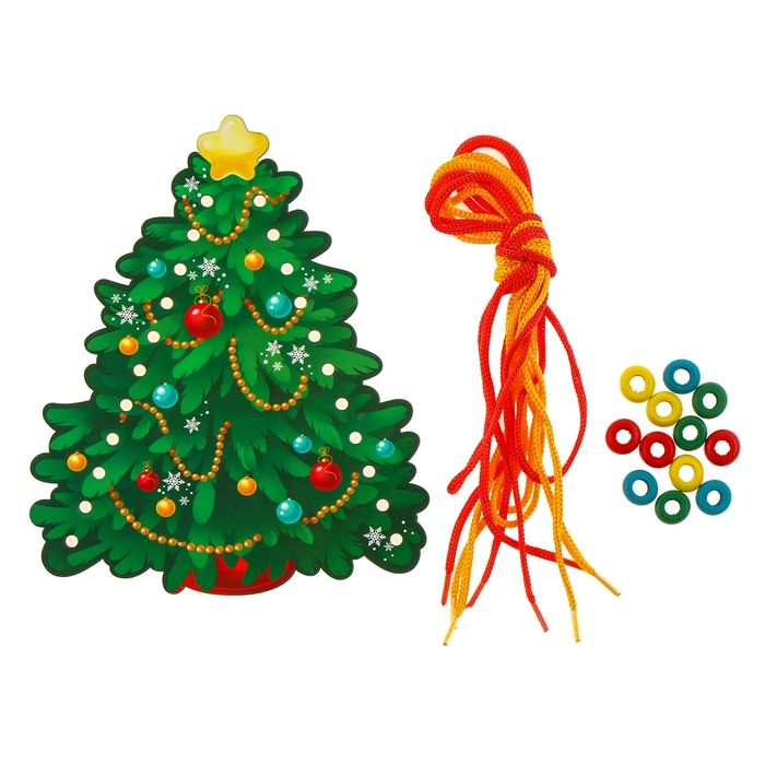 Новогодняя игрушка. Шнуровка «Новый год! Наряжаем ёлочку» Новогодняя игрушка. Шнуровка «Новый год! Наряжаем ёлочку»