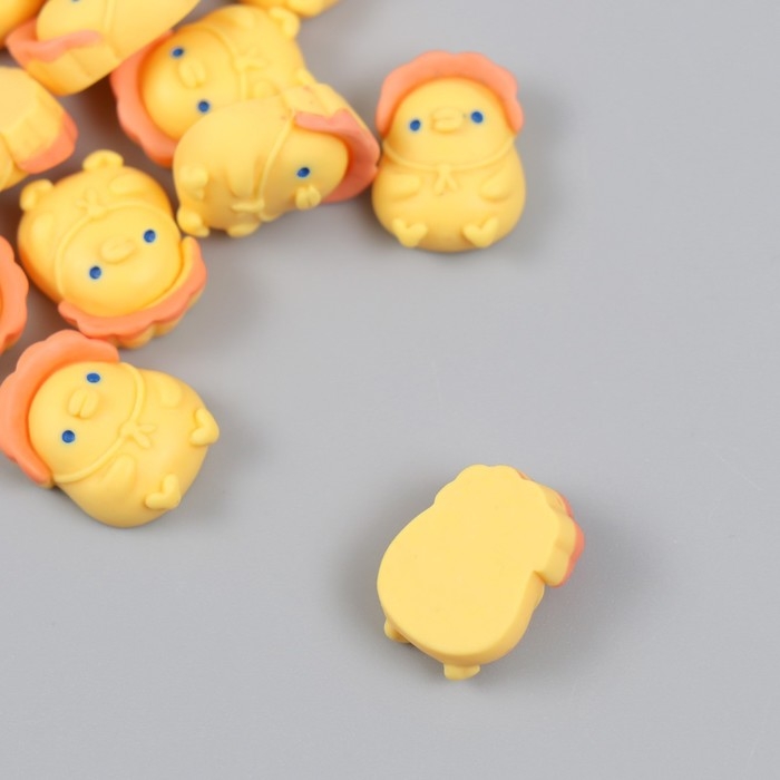 Декор для творчества пластик Декор для творчества пластик "Цыплёнок в чепчике" набор 12 шт 1,5х1,2 см