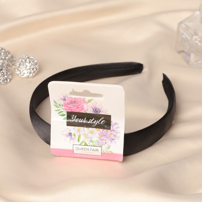 Ободок для волос Ободок для волос "Атлас" классика, 2 см, чёрный