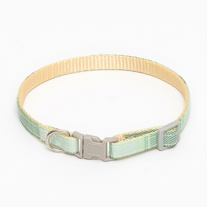 Ошейник Ошейник "Мягкость", полиэстер, с бубенчиком, 34 х 1 см, зелёный