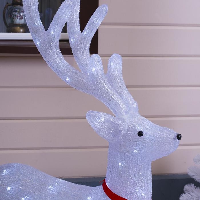 Светодиодная фигура «Олень» 70 × 115 × 25 см, акрил, 180 LED, 8 режимов, 24 В, свечение белое Светодиодная фигура «Олень» 70 × 115 × 25 см, акрил, 180 LED, 8 режимов, 24 В, свечение белое
