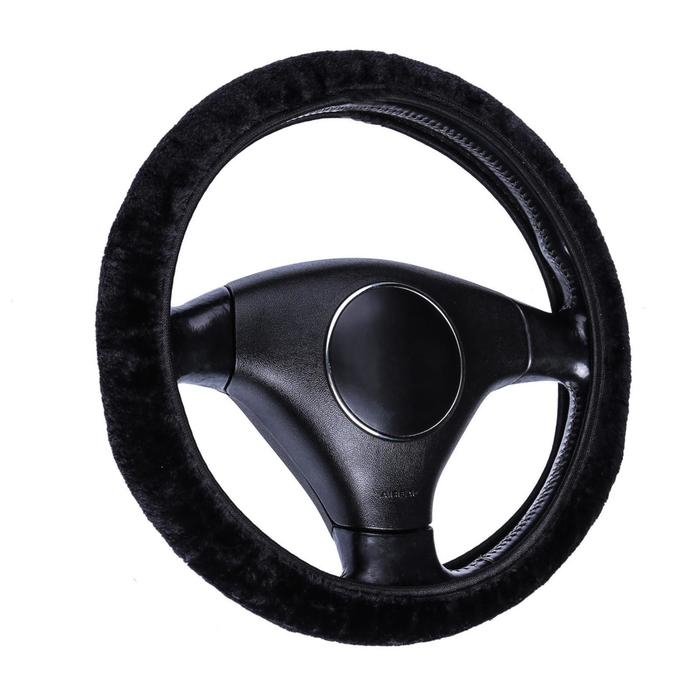 Оплетка на руль TORSO, меховая, мультиразмерная, черный Оплетка на руль TORSO, меховая, мультиразмерная, черный