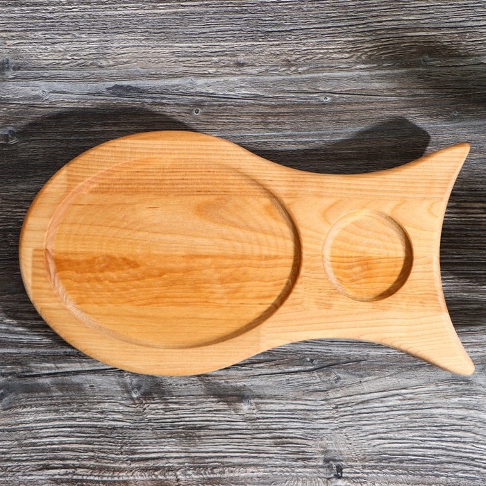 Доска для подачи рыбной продукции, пропитано минеральным маслом, 33×18 см, берёза Доска для подачи рыбной продукции, пропитано минеральным маслом, 33×18 см, берёза