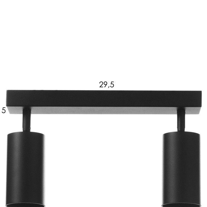 Спот Спот "Этнес" 2хGU10 черный 29,5х6,5х16,5 см