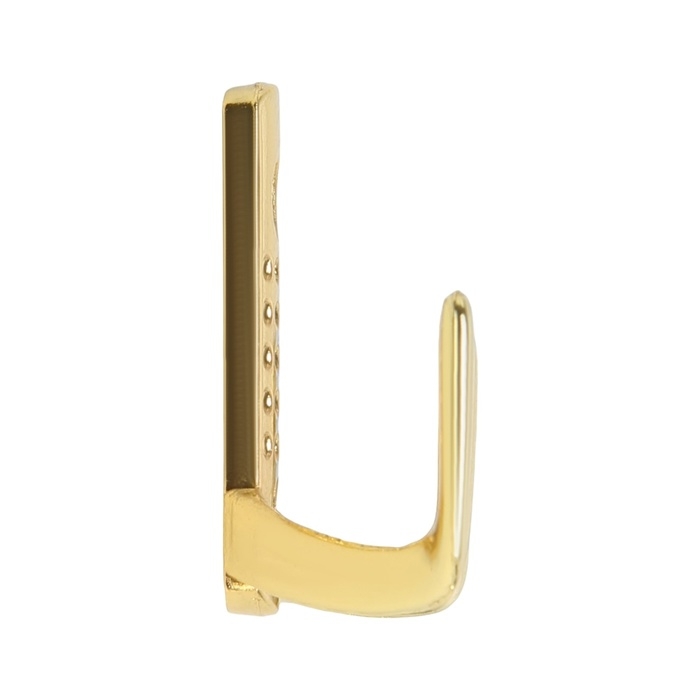 Крючок мебельный ТУНДРА TKD011, двухрожковый, золото Крючок мебельный ТУНДРА TKD011, двухрожковый, золото
