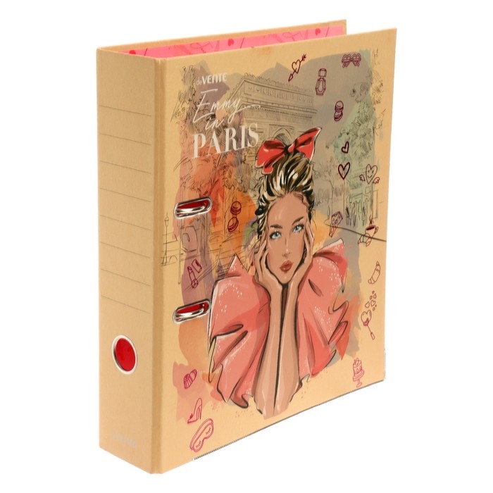 Пaпкa-регистратор А4 75 мм, deVENTE Emmy in Paris, разборный, металлическая окантовка Пaпкa-регистратор А4 75 мм, deVENTE Emmy in Paris, разборный, металлическая окантовка
