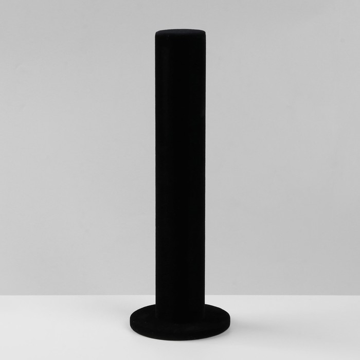 Подставка для часов, браслетов, цепочек «Тубус», флок, 10,5×10,5×31 см, d=5 см, цвет чёрный Подставка для часов, браслетов, цепочек «Тубус», флок, 10,5×10,5×31 см, d=5 см, цвет чёрный