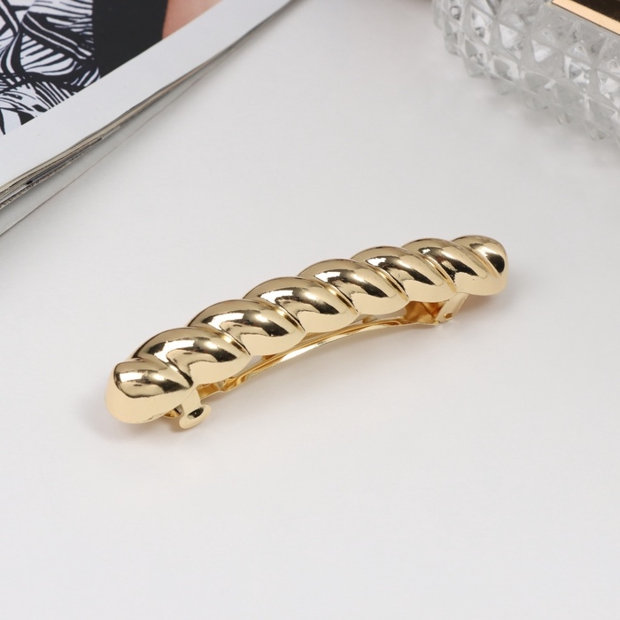 Заколка-автомат для волос Заколка-автомат для волос "Хелле" спираль, 7 см, золото