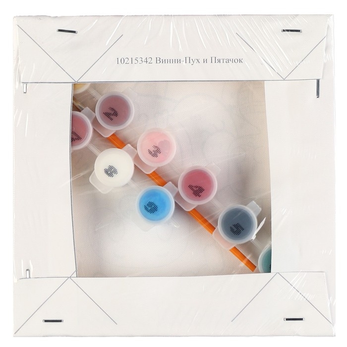 Картина по номерам для детей, 17х17 см, Винни-пух Картина по номерам для детей, 17х17 см, Винни-пух