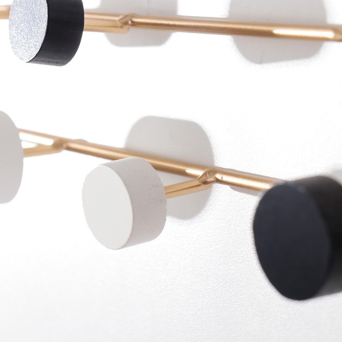 Крючки декоративные металл Крючки декоративные металл "Love. Цветные точки" 9х4х39 см