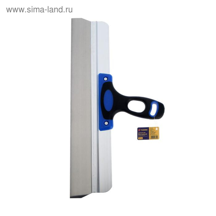 Шпатель фасадный ТУНДРА, 450 мм, нержавеющая сталь, двухкомпонентная рукоятка Шпатель фасадный ТУНДРА, 450 мм, нержавеющая сталь, двухкомпонентная рукоятка