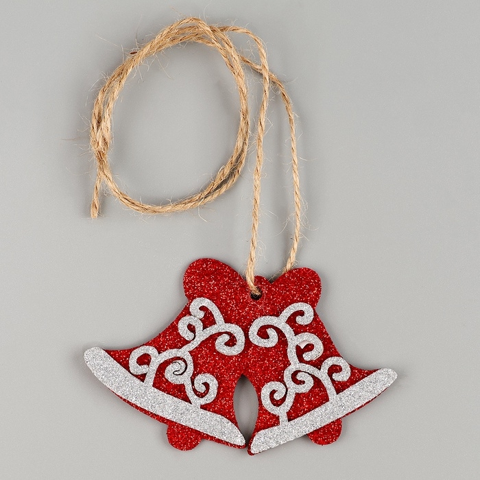 Украшение новогоднее из EVA  Украшение новогоднее из EVA "Колокольчики" на клеевой основе,