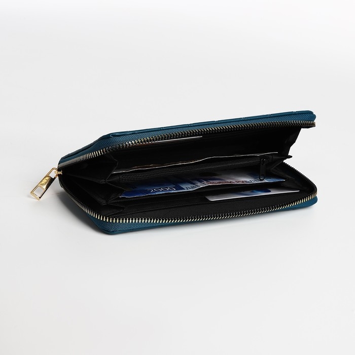 Кошелёк на молнии, цвет синий Кошелёк на молнии, цвет синий