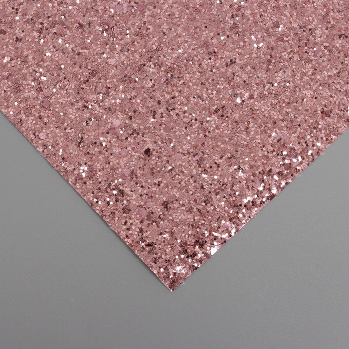 Лист для творчества иск.кожа Лист для творчества иск.кожа "Крупные блёстки" светло-розовый лист 33х20 см толщина 0,84 мм