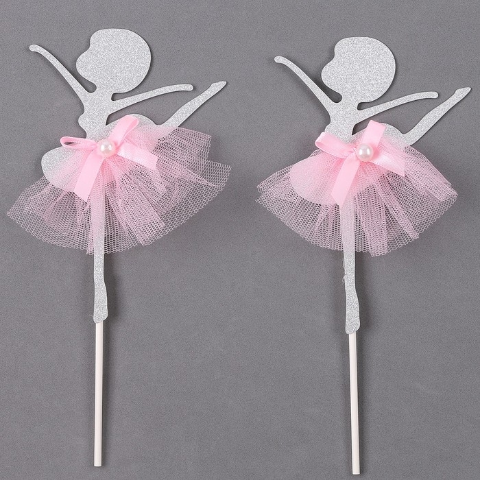 Топпер &laquo;Балерина&raquo;, набор 2 шт., цвет розовый