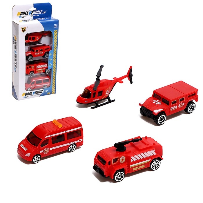 Набор машин «Пожарная техника», 4 штуки Набор машин «Пожарная техника», 4 штуки