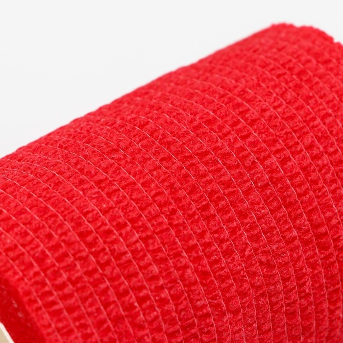 Бинт самофиксирующийся, 7,5 см, макс. растяжимость 4,5 м, красный Бинт самофиксирующийся, 7,5 см, макс. растяжимость 4,5 м, красный