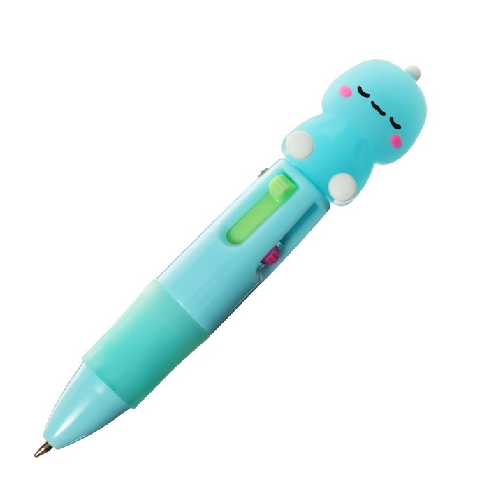 Ручка шариковая автоматическая 4-х цветная, мини, Ручка шариковая автоматическая 4-х цветная, мини, "Дракон", МИКС